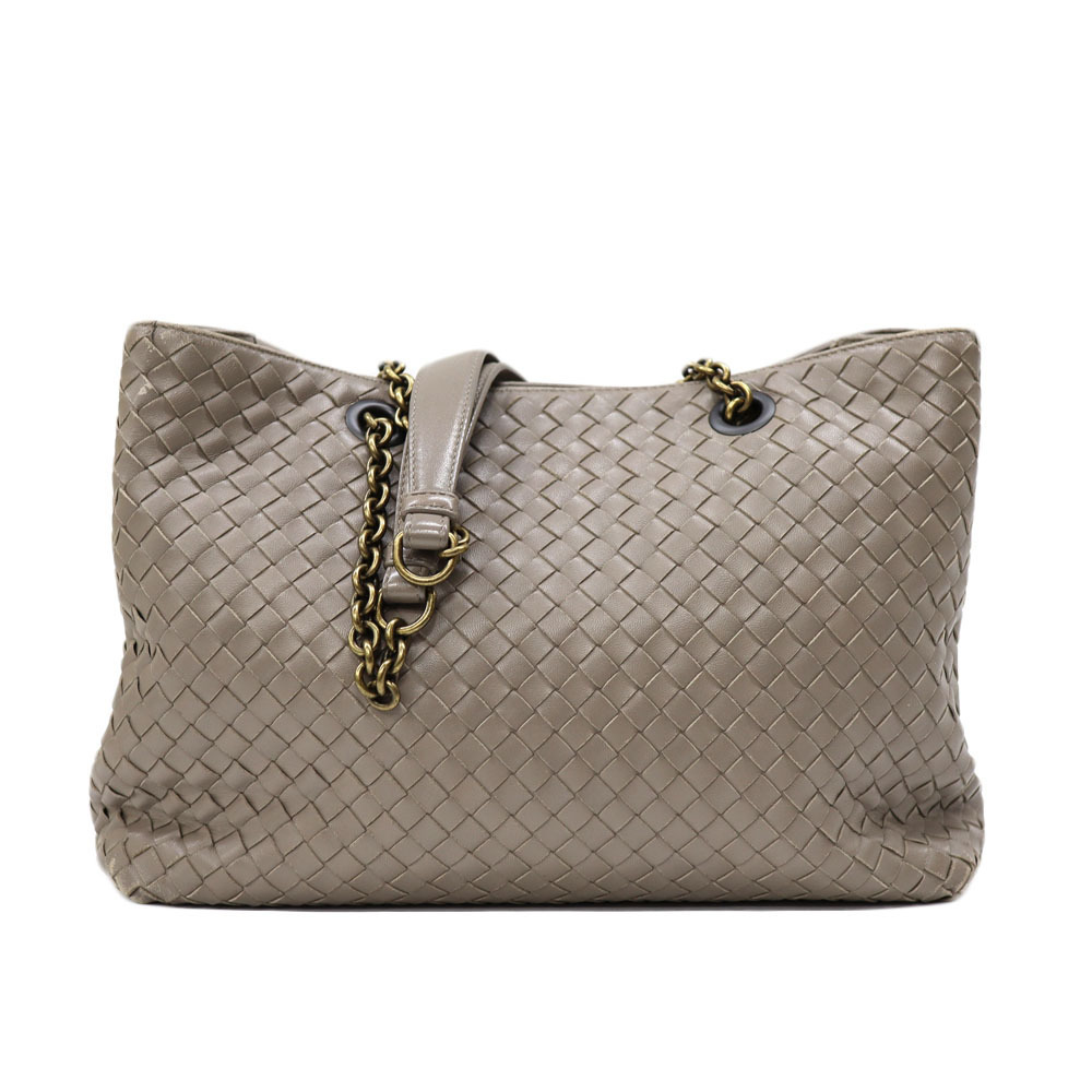 Bottega Veneta Chain Tote Bag Beige